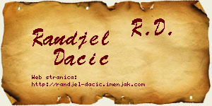 Ranđel Dačić vizit kartica